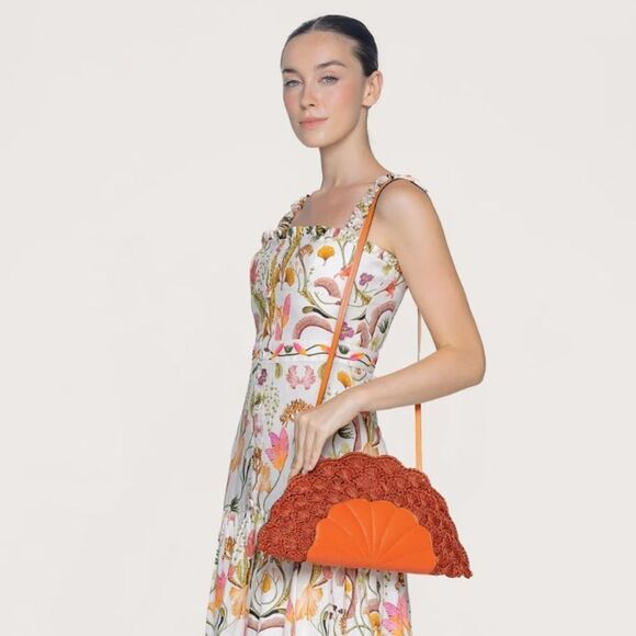 NWT AGUA by AGUA BENDITA ALMEJA TERRACOTA BAG - Picture 4 of 10